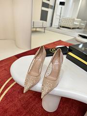 Fortok Christian Louboutin Follies Strass High Heels Beige 10cm - 1