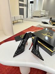 Fortok Christian Louboutin Follies Strass High Heels Black 10cm - 6