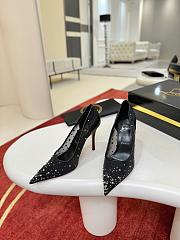 Fortok Christian Louboutin Follies Strass High Heels Black 10cm - 4