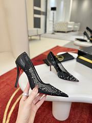 Fortok Christian Louboutin Follies Strass High Heels Black 10cm - 3