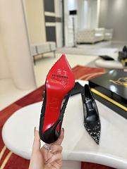 Fortok Christian Louboutin Follies Strass High Heels Black 10cm - 2