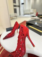 Fortok Christian Louboutin Lasera Strass Pump Red 10cm/8.5cm - 5