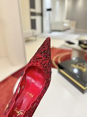 Fortok Christian Louboutin Lasera Strass Pump Red 10cm/8.5cm - 4