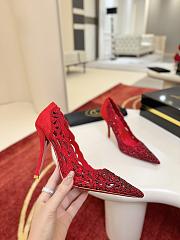 Fortok Christian Louboutin Lasera Strass Pump Red 10cm/8.5cm - 3