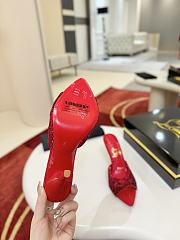 Fortok Christian Louboutin Lasera Strass-embellished mules Red 10cm/8.5cm - 4