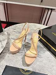 Fortok Christian Louboutin Rosalie Alta Leather Platforms Beige 150MM - 1