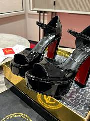 Fortok Christian Louboutin Sandaloo patent leather platform Black 130mm - 6