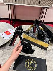 Fortok Christian Louboutin Sandaloo patent leather platform Black 130mm - 3