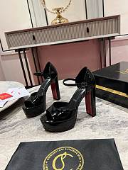 Fortok Christian Louboutin Sandaloo patent leather platform Black 130mm - 2