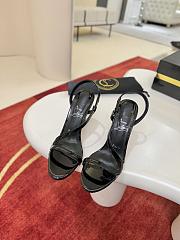 Fortok Christian Louboutin Rosa Z Full Black 10cm/8.5cm - 1