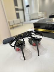 Fortok Christian Louboutin Rosa Z Full Black 10cm/8.5cm - 6