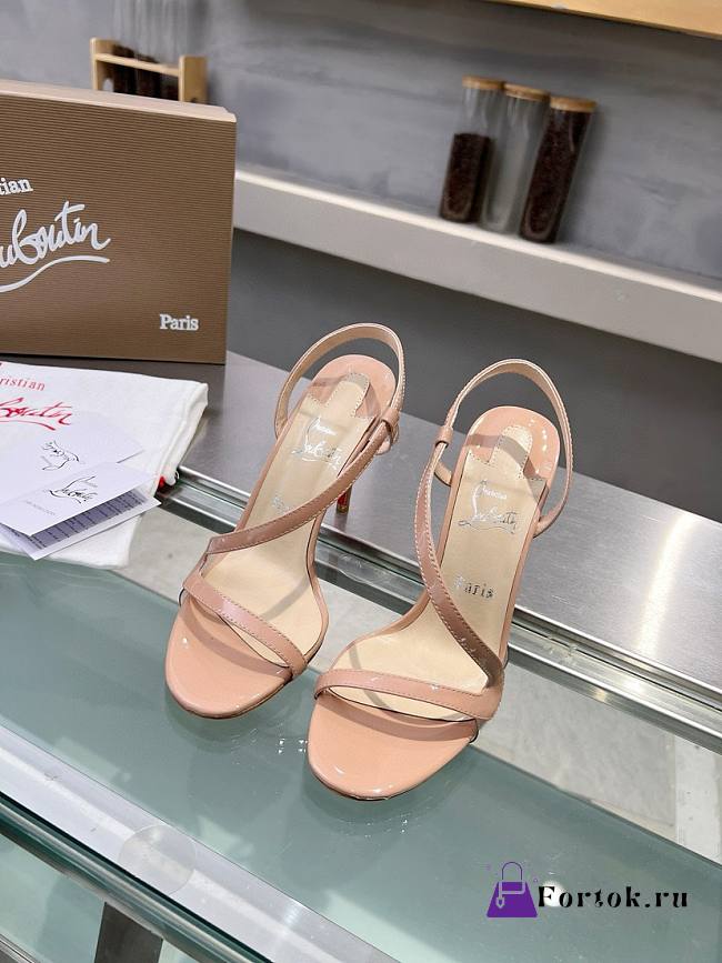 Fortok Christian Louboutin Rosa Z Beige 10cm/8.5cm - 1