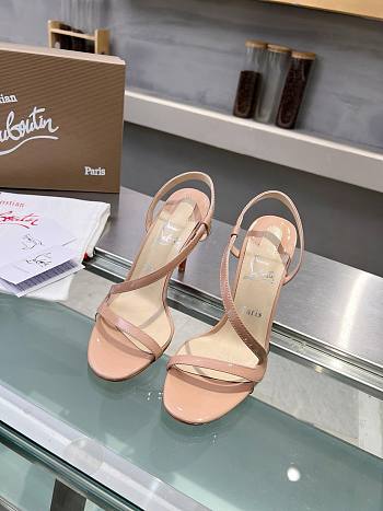 Fortok Christian Louboutin Rosa Z Beige 10cm/8.5cm