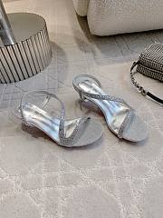 Fortok Christian Louboutin Rosalie Strass Silver Heels 6cm - 5