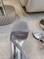 Fortok Christian Louboutin Rosalie Strass Silver Heels 6cm - 2