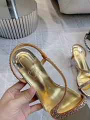 Fortok Christian Louboutin Rosalie Strass Gold Heels 6cm - 6