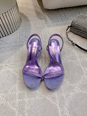 Fortok Christian Louboutin Rosalie Strass Purple Heels 6cm - 1
