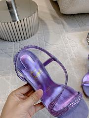 Fortok Christian Louboutin Rosalie Strass Purple Heels 6cm - 5