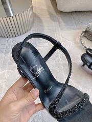 Fortok Christian Louboutin Rosalie Strass Black Heels 6cm - 6