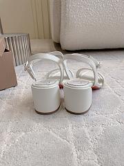 Fortok Christian Louboutin Miss Jane Ankle-Strap Sandals White 6.5cm - 6