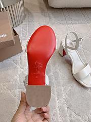 Fortok Christian Louboutin Miss Jane Ankle-Strap Sandals White 6.5cm - 5