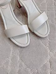 Fortok Christian Louboutin Miss Jane Ankle-Strap Sandals White 6.5cm - 4