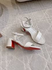 Fortok Christian Louboutin Miss Jane Ankle-Strap Sandals White 6.5cm - 3
