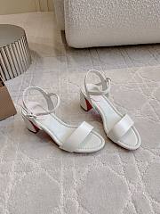 Fortok Christian Louboutin Miss Jane Ankle-Strap Sandals White 6.5cm - 2