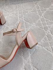 Fortok Christian Louboutin Miss Jane Ankle-Strap Sandals Beige 6.5cm - 5