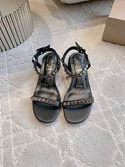 Fortok Christian Louboutin Pyrasand 30 Studded Leather Sandals Black  - 1