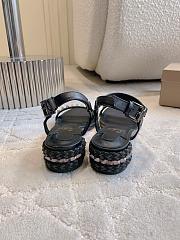 Fortok Christian Louboutin Pyrasand 30 Studded Leather Sandals Black  - 2