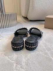 Fortok Christian Louboutin Pyrasand Studded Leather Mules Black - 2