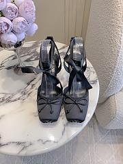 Fortok Christian Louboutin Cassia Lace Up Crepe satin Black 6cm - 1