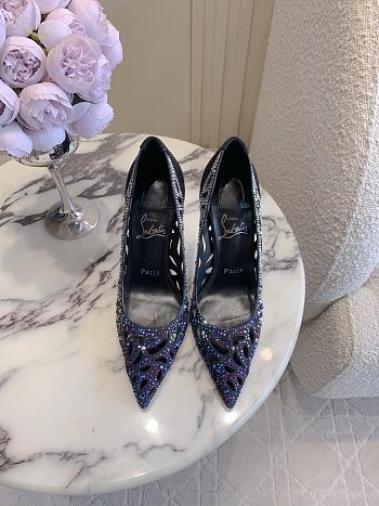 Fortok Christian Louboutin Lasera Strass Pump Black 10cm