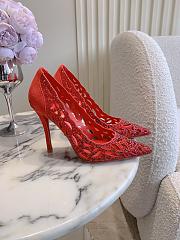 Fortok Christian Louboutin Lasera Strass Pump Red 10cm - 6