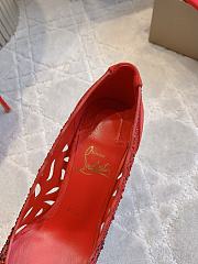 Fortok Christian Louboutin Lasera Strass Pump Red 10cm - 5