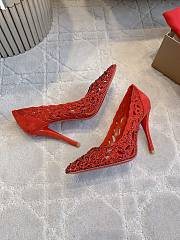 Fortok Christian Louboutin Lasera Strass Pump Red 10cm - 4