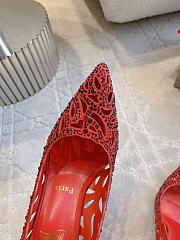 Fortok Christian Louboutin Lasera Strass Pump Red 10cm - 2