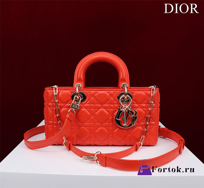 Fortok Dior Lady D-Joy Bag Orange 26*13.5*5cm - 1