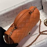 Fortok Chanel Flap Bag Top Handle Orange 20cm - 4
