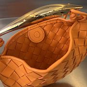 Fortok Bottega Veneta Sardine Leather Crossbody Bag Orange 20x12x2.5cm - 6