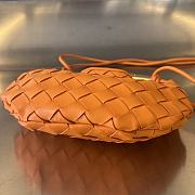 Fortok Bottega Veneta Sardine Leather Crossbody Bag Orange 20x12x2.5cm - 5