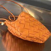 Fortok Bottega Veneta Sardine Leather Crossbody Bag Orange 20x12x2.5cm - 3