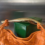 Fortok Bottega Veneta Sardine Leather Crossbody Bag Orange 20x12x2.5cm - 2