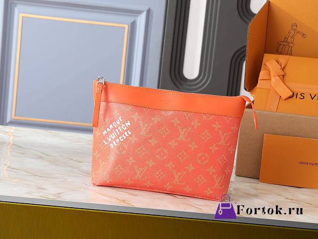 Fortok Louis Vuitton Pochette Voyage Souple Orange 30 x 21 x 7.5cm - 1