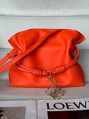 Fortok Loewe Flamenco Leather Clutch Orange 30-19-24cm - 1