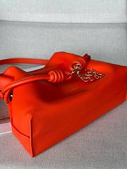 Fortok Loewe Flamenco Leather Clutch Orange 30-19-24cm - 2
