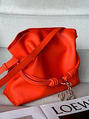 Fortok Loewe Flamenco Leather Clutch Orange 30-19-24cm - 3