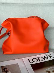 Fortok Loewe Flamenco Leather Clutch Orange 30-19-24cm - 4