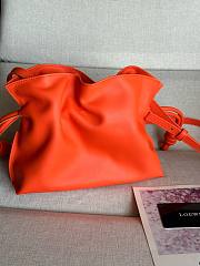 Fortok LOEWE Flamenco Leather Clutch Orange 23.9-9-18cm  - 2